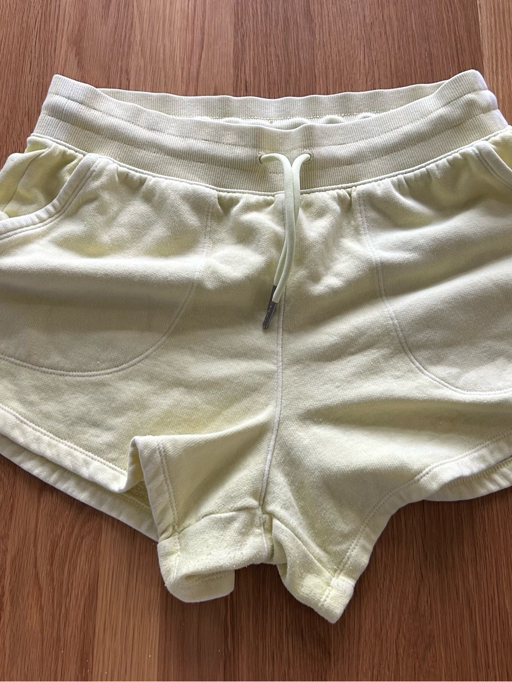 all in motion Pale Yellow Drawstring Athletic Lounge Shorts